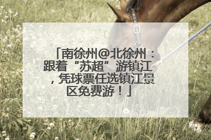 南徐州@北徐州：跟着“苏超”游镇江，凭球票任选镇江景区免费游！