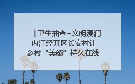 卫生抽查+文明浸润 内江经开区长安村让乡村“美颜”持久在线｜万千气象看四川