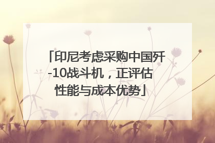 印尼考虑采购中国歼-10战斗机，正评估性能与成本优势