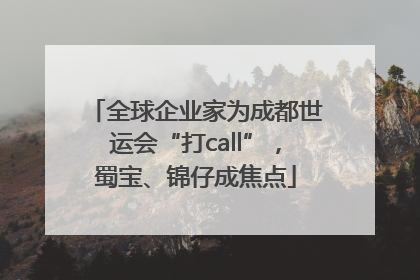 全球企业家为成都世运会“打call”，蜀宝、锦仔成焦点