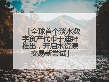 全球首个淡水数字资产代币于迪拜推出，开启水资源交易新尝试