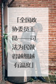 全国政协委员王昆——司法为民做得越细越有温度