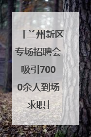 兰州新区专场招聘会吸引7000余人到场求职