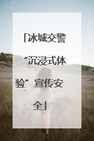 冰城交警“沉浸式体验”宣传安全