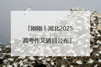 刚刚！河北2025高考作文题目公布