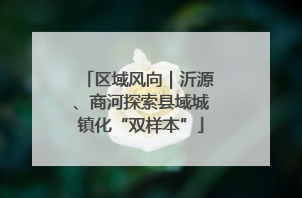 区域风向｜沂源、商河探索县域城镇化“双样本”