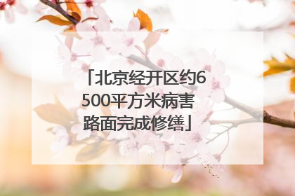 北京经开区约6500平方米病害路面完成修缮
