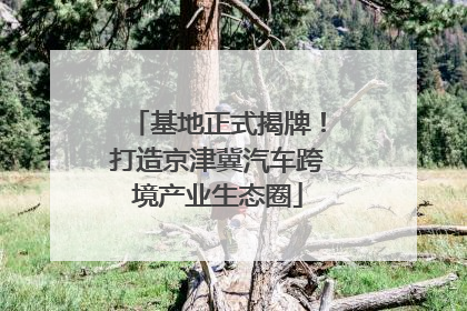 基地正式揭牌！打造京津冀汽车跨境产业生态圈