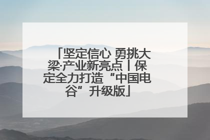 坚定信心 勇挑大梁·产业新亮点丨保定全力打造“中国电谷”升级版