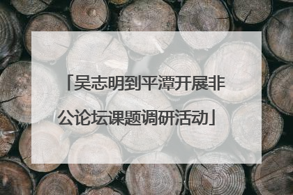 吴志明到平潭开展非公论坛课题调研活动