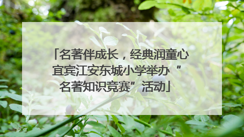 名著伴成长，经典润童心 宜宾江安东城小学举办“名著知识竞赛”活动