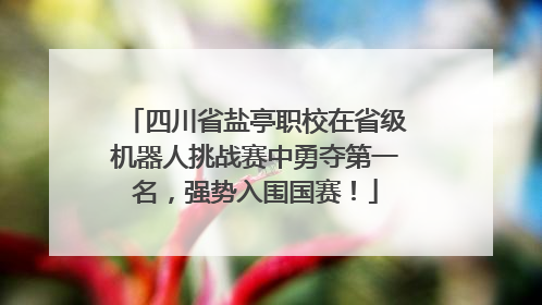 四川省盐亭职校在省级机器人挑战赛中勇夺第一名，强势入围国赛！