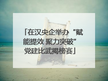 在汉央企举办“赋能提效 聚力突破”党建比武揭榜赛