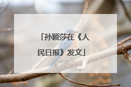 孙颖莎在《人民日报》发文