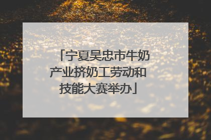 宁夏吴忠市牛奶产业挤奶工劳动和技能大赛举办