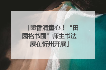 墨香润童心！“田园格书圃”师生书法展在忻州开展