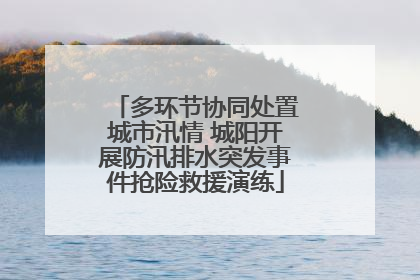 多环节协同处置城市汛情 城阳开展防汛排水突发事件抢险救援演练