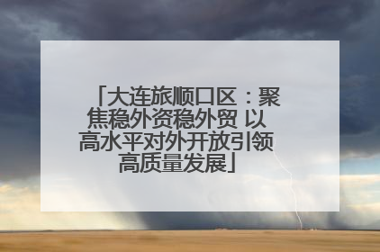 大连旅顺口区：聚焦稳外资稳外贸 以高水平对外开放引领高质量发展