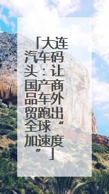 大连汽车码头：让国产商品车外贸跑出全球“加速度”