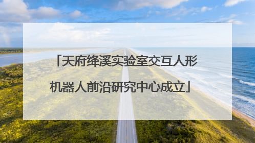 天府绛溪实验室交互人形机器人前沿研究中心成立