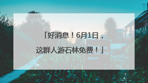 好消息！6月1日，这群人游石林免费！