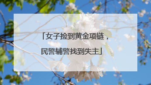 女子捡到黄金项链，民警辅警找到失主