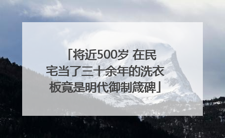 将近500岁 在民宅当了三十余年的洗衣板竟是明代御制箴碑