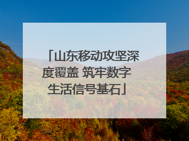 山东移动攻坚深度覆盖 筑牢数字生活信号基石