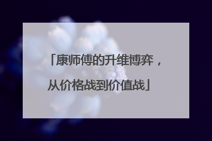 康师傅的升维博弈，从价格战到价值战