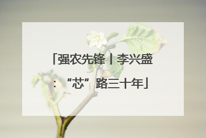 强农先锋丨李兴盛：“芯”路三十年