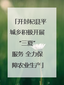开封杞县平城乡积极开展 “三夏” 服务 全力保障农业生产