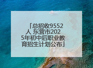 总招收9552人 东营市2025年初中后职业教育招生计划公布