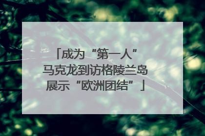 成为“第一人” 马克龙到访格陵兰岛展示“欧洲团结”