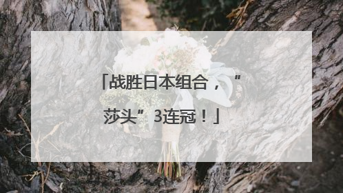 战胜日本组合，“莎头”3连冠！