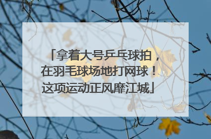 拿着大号乒乓球拍，在羽毛球场地打网球！这项运动正风靡江城