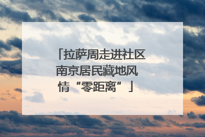 拉萨周走进社区 南京居民藏地风情“零距离”