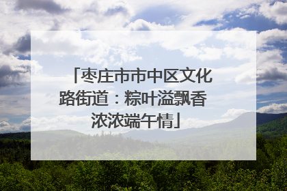 枣庄市市中区文化路街道：粽叶溢飘香 浓浓端午情