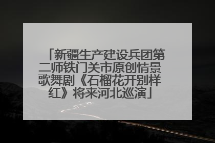 新疆生产建设兵团第二师铁门关市原创情景歌舞剧《石榴花开别样红》将来河北巡演