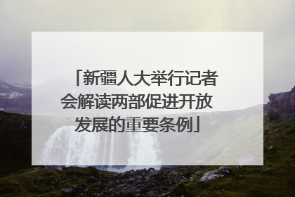 新疆人大举行记者会解读两部促进开放发展的重要条例