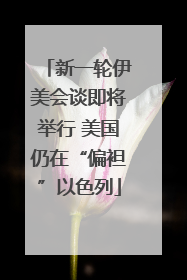 新一轮伊美会谈即将举行 美国仍在“偏袒”以色列