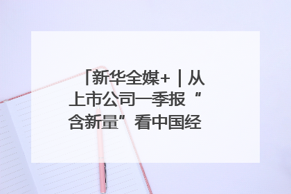 新华全媒+｜从上市公司一季报“含新量”看中国经济发展向“新”