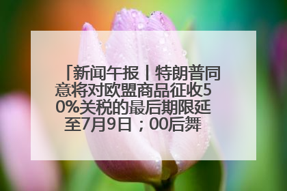 新闻午报丨特朗普同意将对欧盟商品征收50%关税的最后期限延至7月9日；00后舞蹈老师“花式”推介家乡岳阳>>