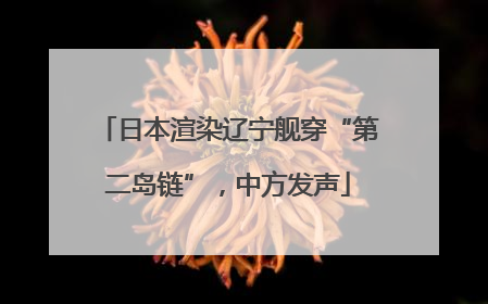 日本渲染辽宁舰穿“第二岛链”，中方发声