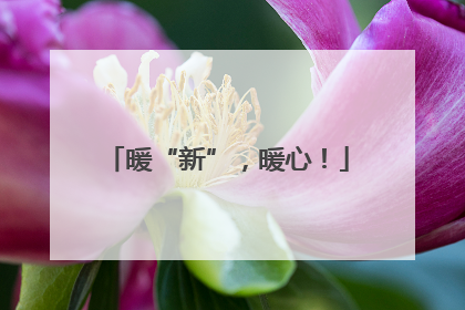 暖“新”，暖心！