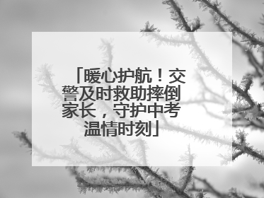 暖心护航！交警及时救助摔倒家长，守护中考温情时刻