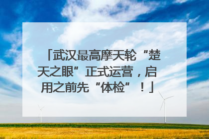 武汉最高摩天轮“楚天之眼”正式运营，启用之前先“体检”！