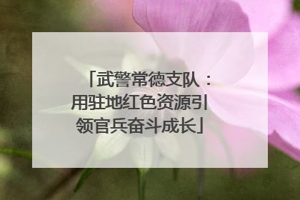 武警常德支队：用驻地红色资源引领官兵奋斗成长