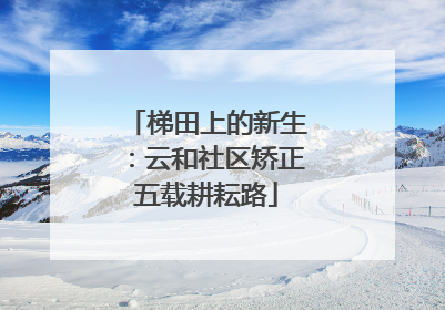 梯田上的新生：云和社区矫正五载耕耘路
