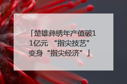楚雄彝绣年产值破11亿元 “指尖技艺”变身“指尖经济”