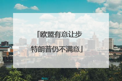 欧盟有意让步 特朗普仍不满意
